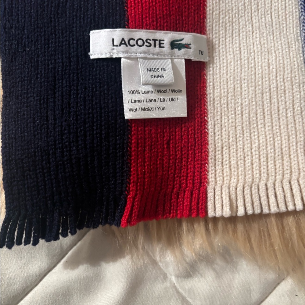 Lacoste Multicolor Wool Scarf - Picture 2 of 3